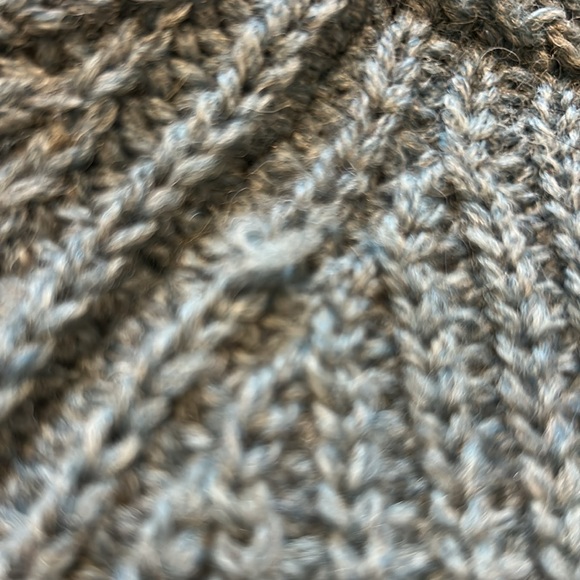 Boheme Blue gray Wool Cardigan with wooden buttons - Picture 14 of 16